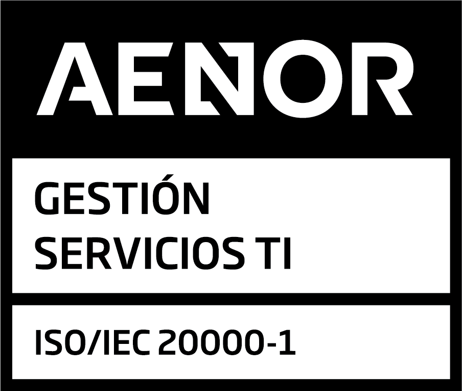 Certificado AENOR Gestión Servicios TI